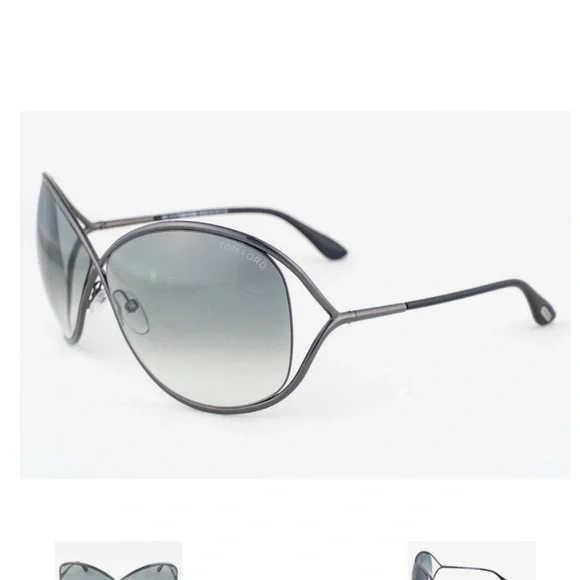 Tom Ford Miranda Gunmetal Gradient Sunglasses Tom Ford Sunglasses Miranda Gunmetal Gradient Grey Metal  main image 4